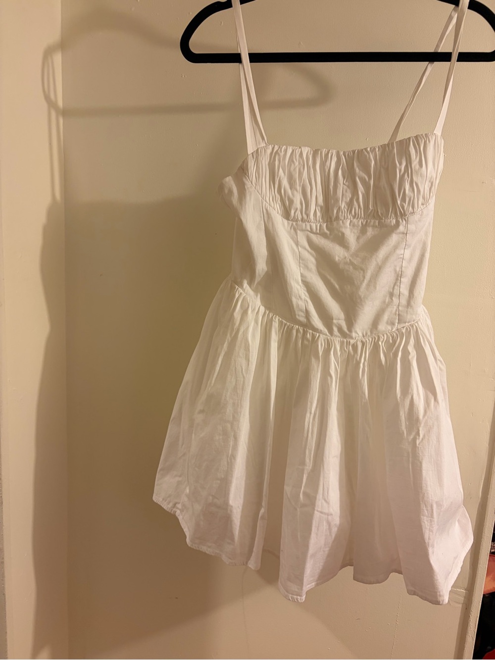 Zara White Spaghetti-Strap Mini Slip Dress